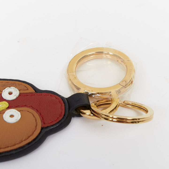 LOEWE New York multicolor calfskin leather hotdog graphic pendant bag charm