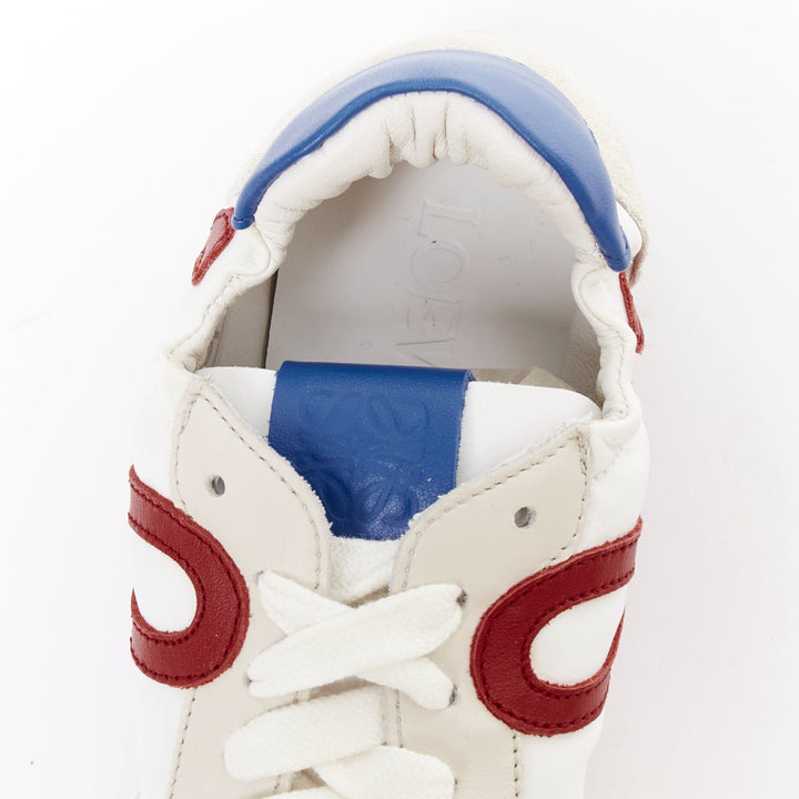 LOEWE Ballet Runner 2.0 red blue leather gumsole tennis flat sneakers EU38