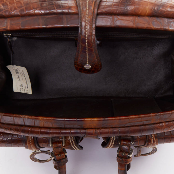 rare DIOR John Galliano 2005 Runway Limited Voyage scaled leather bag