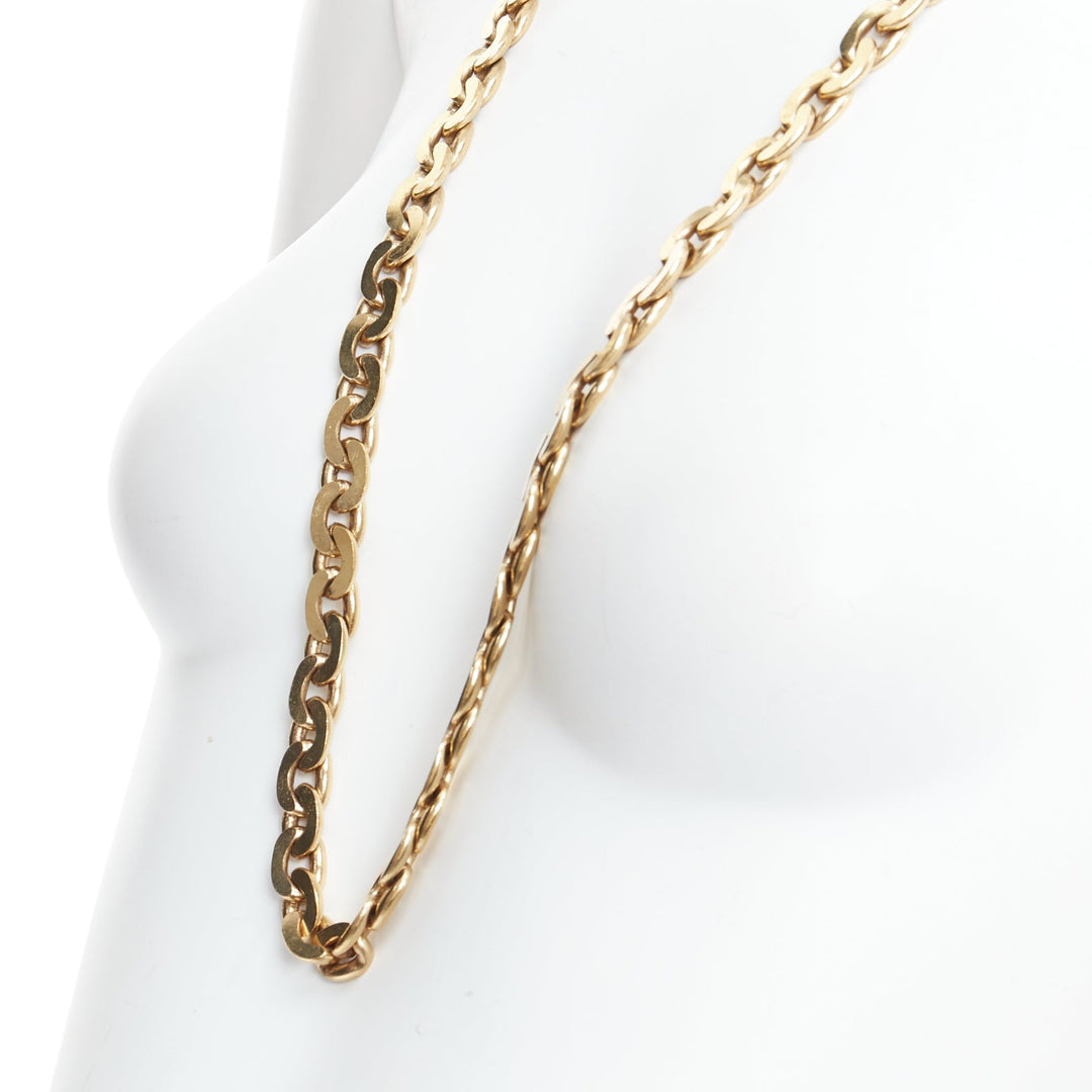 LANVIN Vintage gold multi chain hoop cuban loop necklace belt