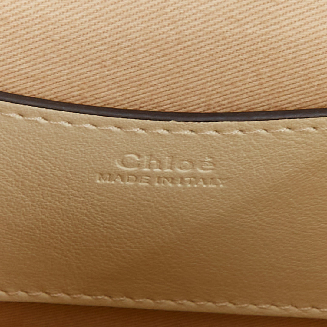 rare CHLOE 2019 Tess SMall Lunar New Year pig print white leather shoulder bag