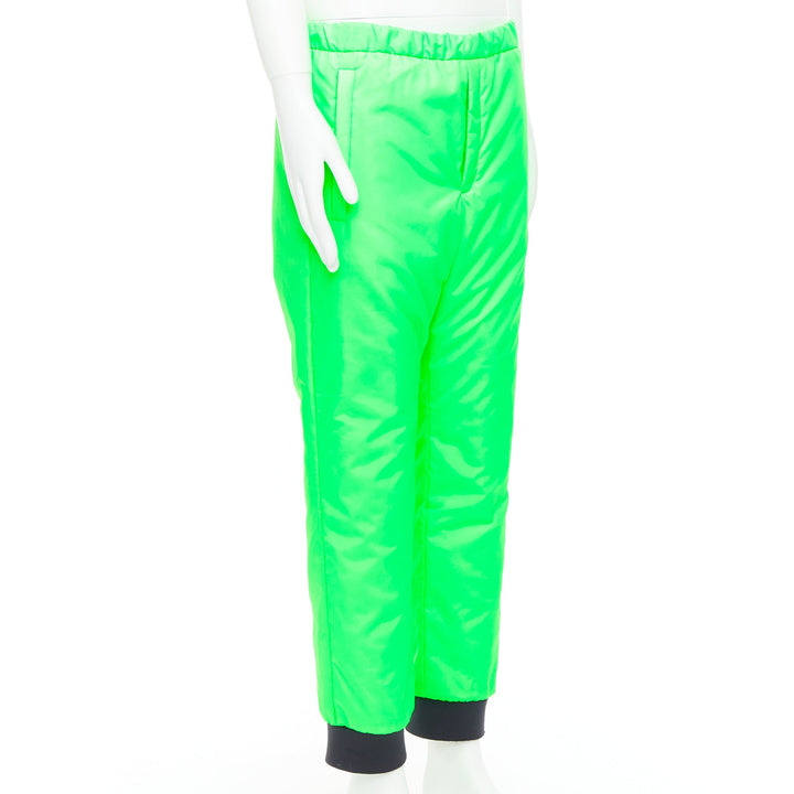 PRADA 2018 Linea Rossa SPG52M Pistachio neon green insulated pants M Asap Rocky