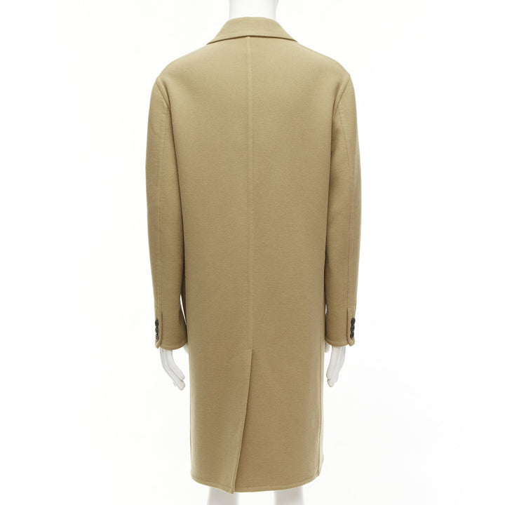 LOEWE camel wool cashmere black double breasted oversized coat IT46 S