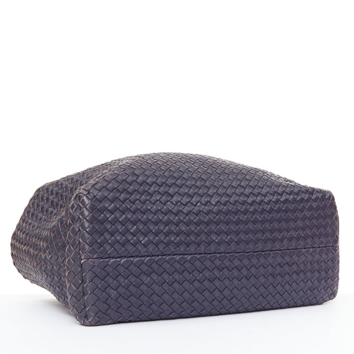 BOTTEGA VENETA Cabat Medium Limited navy blue woven lambskin slouchy tote bag