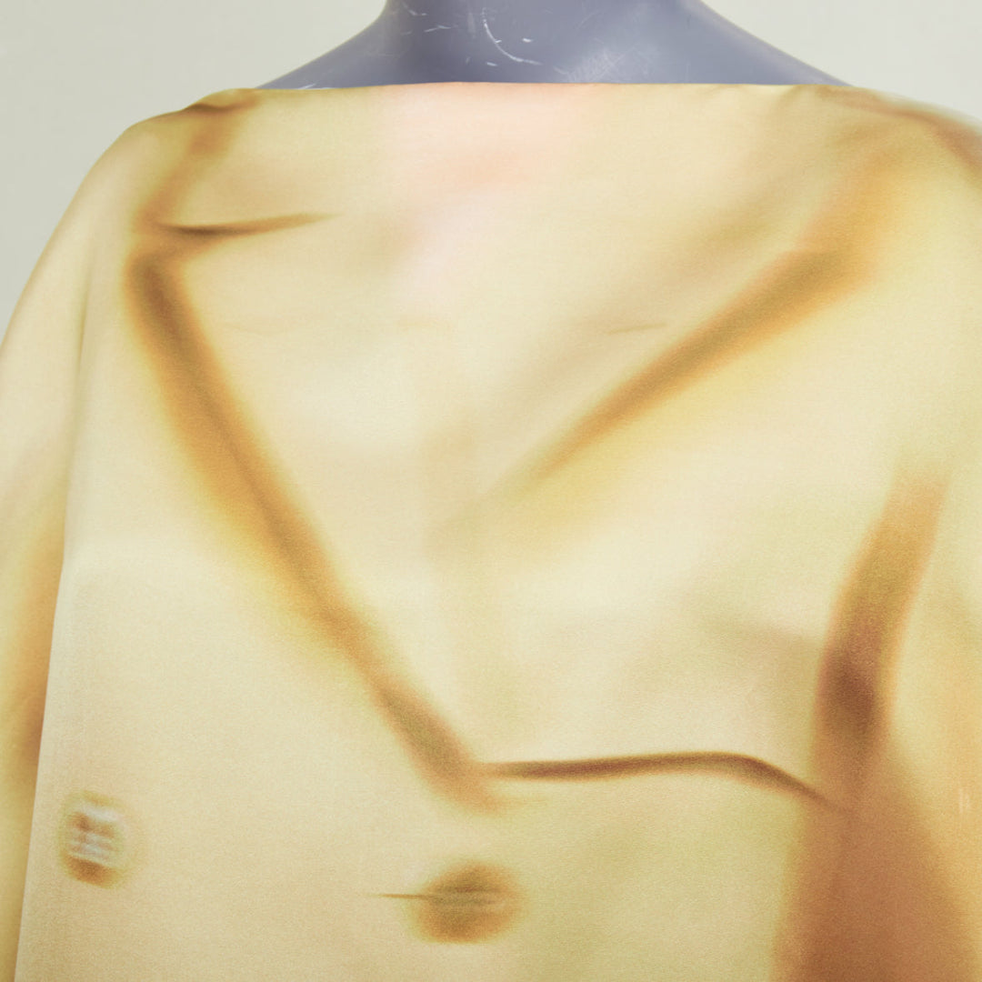 rare LOEWE JW ANDERSON 2023 Runway Trompe Loeil Blurry Trench Coat print dress