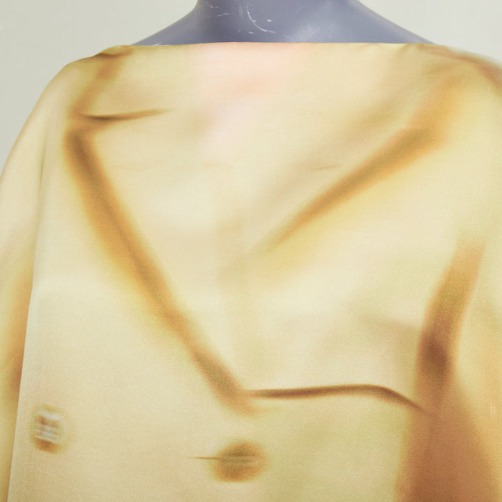 rare LOEWE JW ANDERSON 2023 Runway Trompe Loeil Blurry Trench Coat print dress