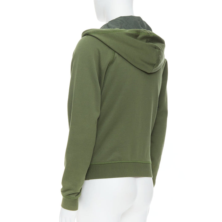 Male mannequin wearing Bottega Veneta Green Cotton Men Hoodies in Size IT46 | Available at JHROP