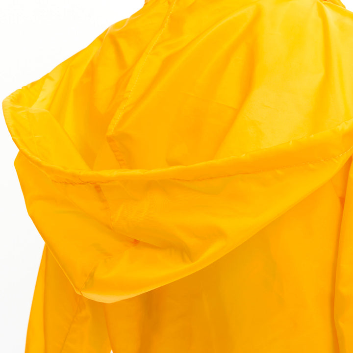 PRADA 2021 Re-nylon citron yellow white logo cropped jacket windbreaker IT38 XS