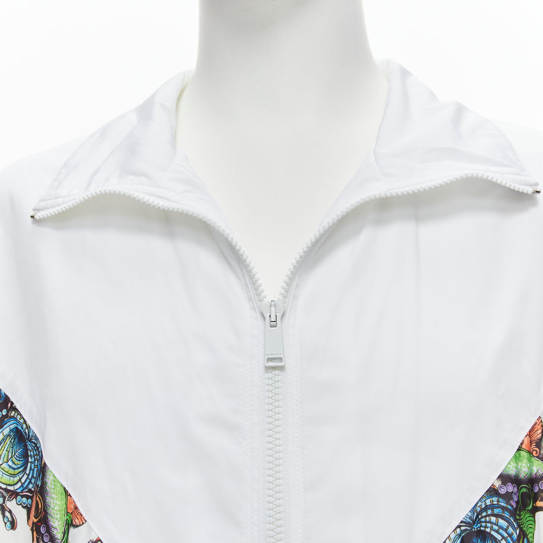 VERSACE 2021 Tresor De La Mer Runway white starfish track jacket IT54 2XL