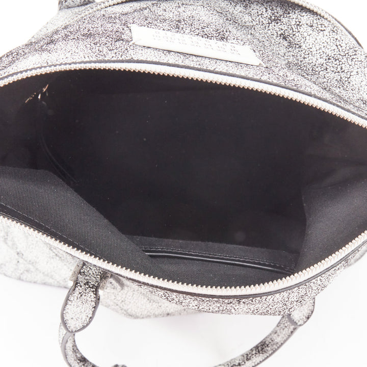 MAISON MARGIELA 2025 5AC Loved to Death Medium cracked paint black leather bag