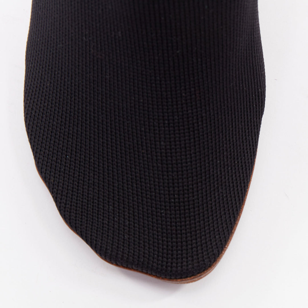 VETEMENTS Demna Blue Cigarette Lighter high heel logo sock knit boots EU37