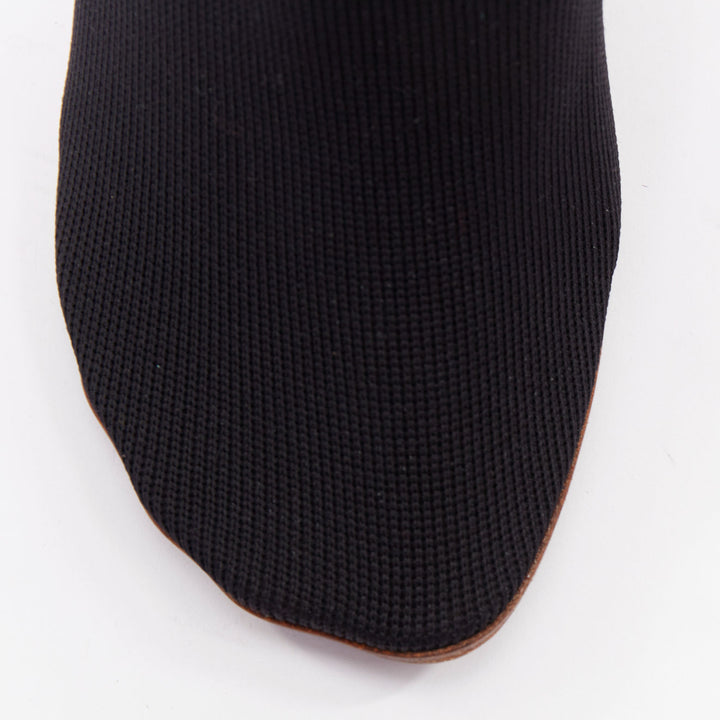 VETEMENTS Demna Blue Cigarette Lighter high heel logo sock knit boots EU37