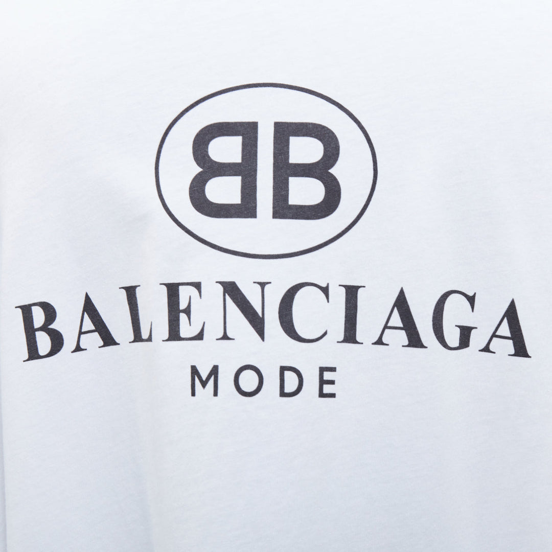 BALENCIAGA Demna 2017 white BB mode logo kimono sleeve tshirt S