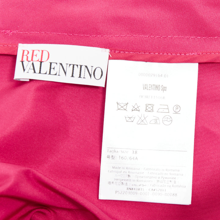 RED VALENTINO rose pink high waisted pleated mini skort skirt IT38 XS
