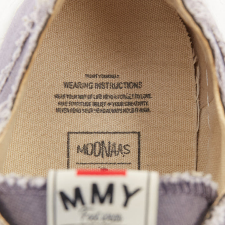 MIHARA YASUHIRO Hank grey canvas OG sole distressed low top sneakers