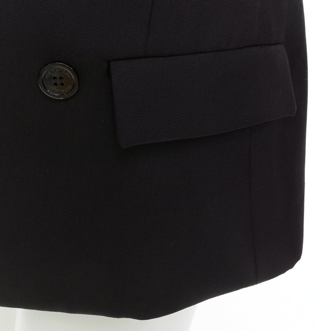 ALEXANDRE VAUTHIER COUTURE SS2021 black grain de poudre satin lapel tux jacket