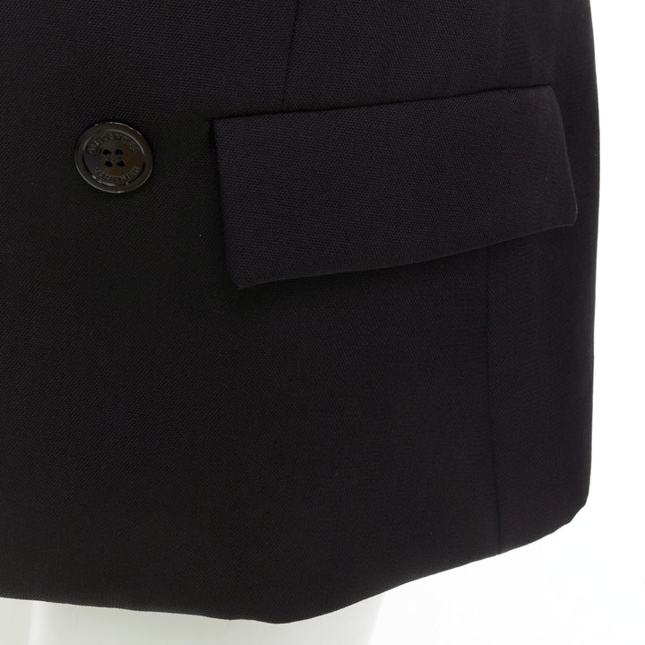 ALEXANDRE VAUTHIER COUTURE SS2021 black grain de poudre satin lapel tux jacket