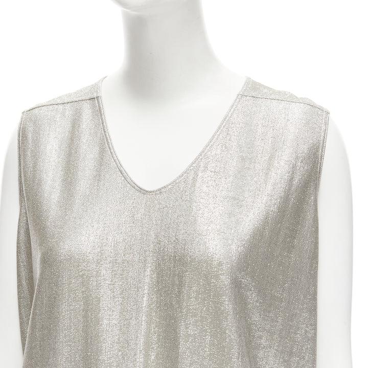 Female mannequin wearing Rick Owens Silver Polyamide Women Casual Dress in Size IT42 | Available at JHROP