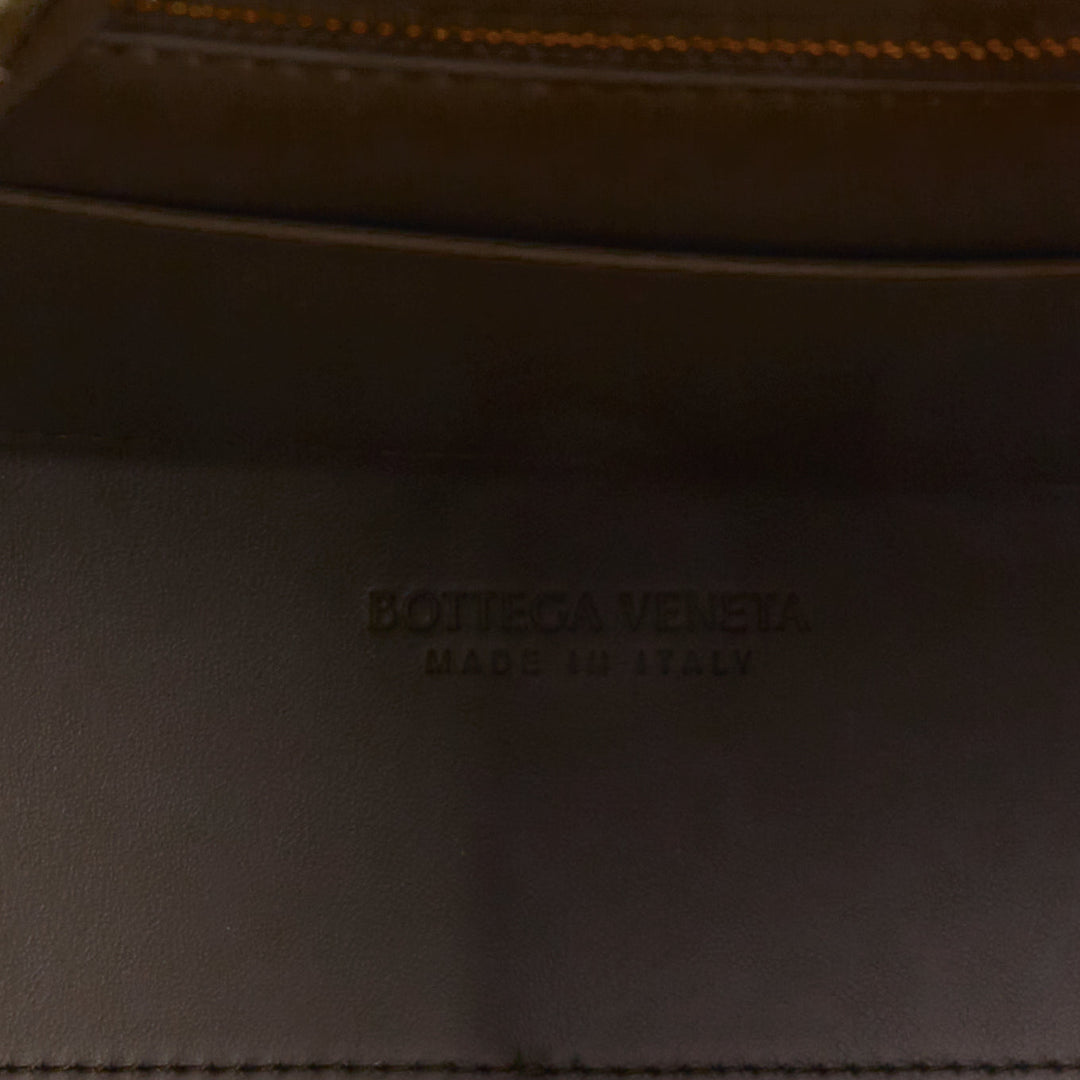 BOTTEGA VENETA Small Andiamo grey intrecciato suede gold knot tote bag