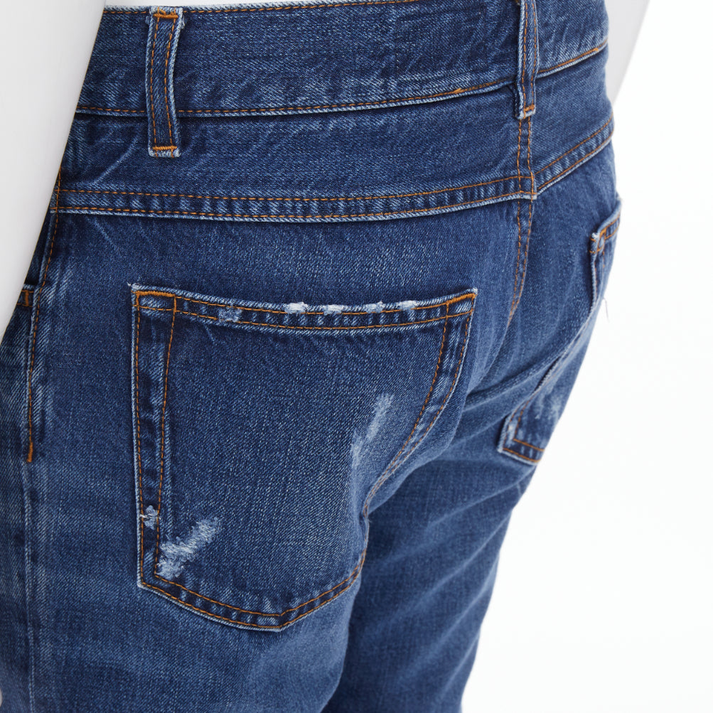 DOLCE GABBANA Martini mid blue distressed cotton denim jeans IT48 M