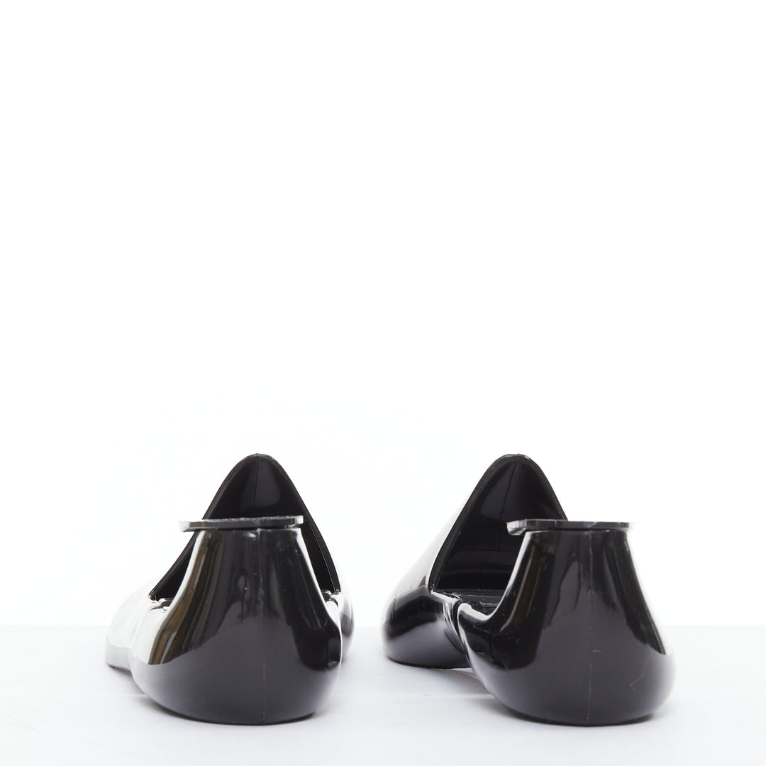 BERLUTI black glossy plastic white logo foldable shoe tree shape holder EU39-40