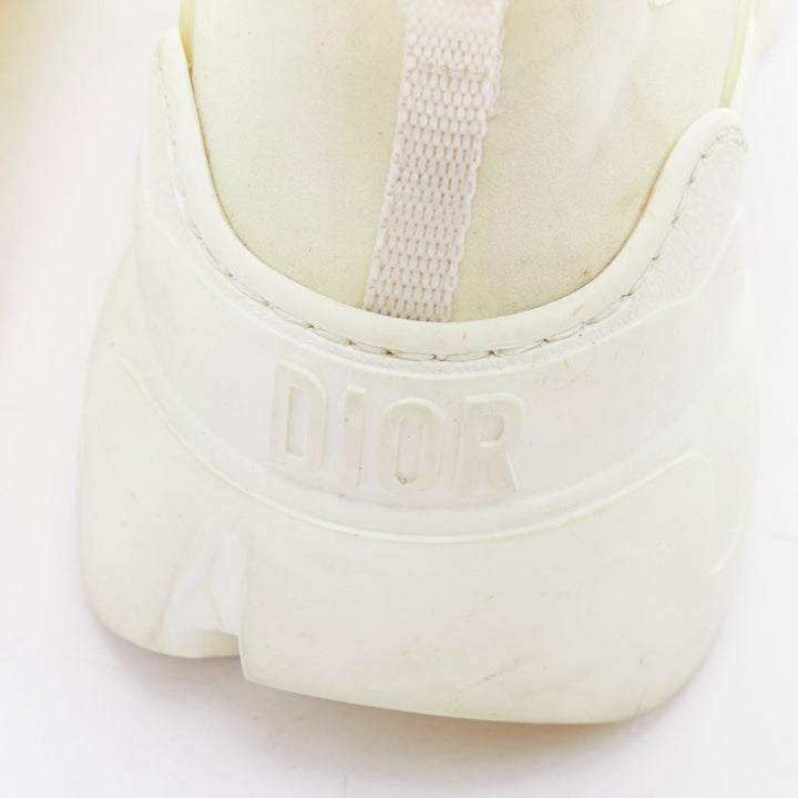 CHRISTIAN DIOR D-Connect white cream rubber layer sneakers EU38