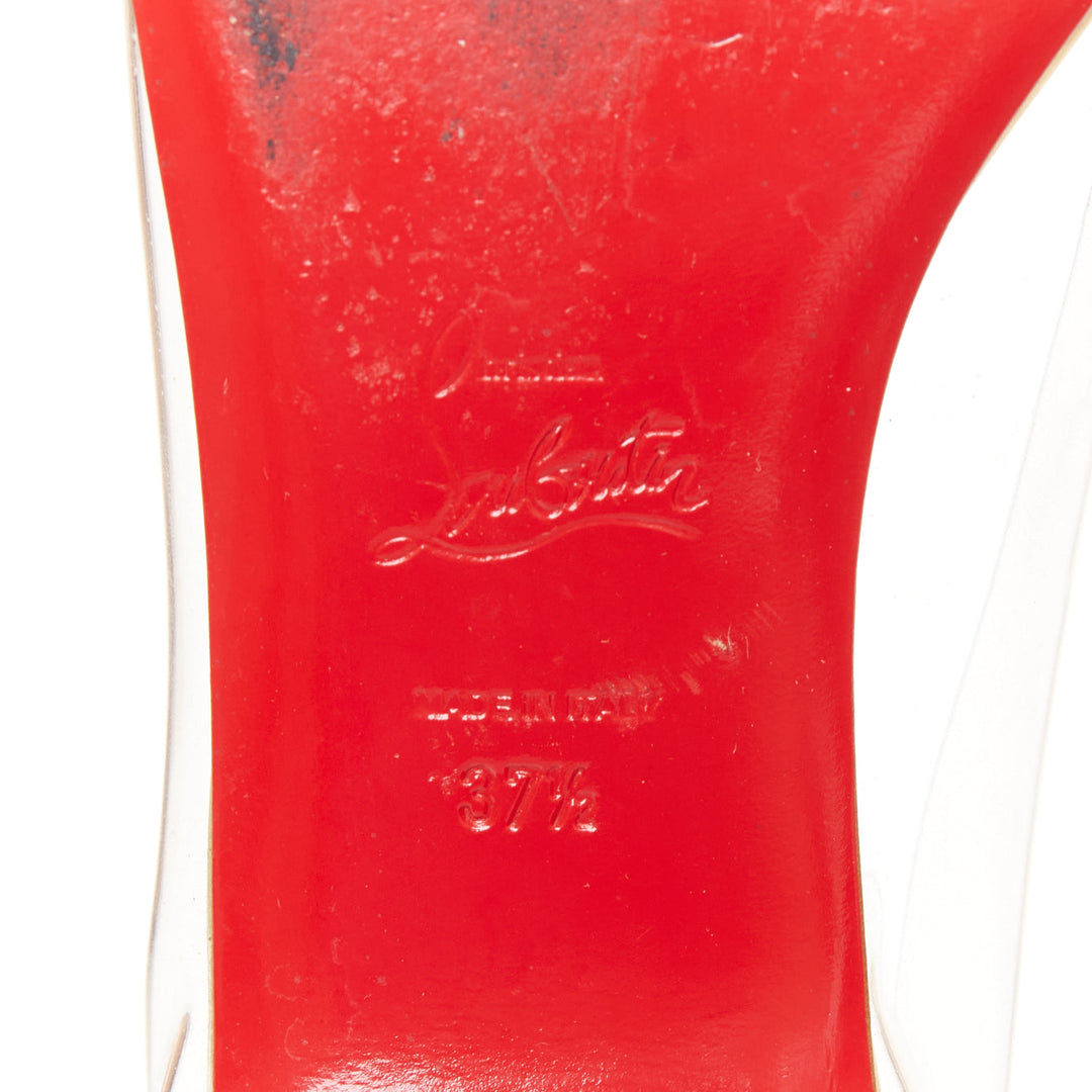CHRISTIAN LOUBOUTIN 2013 Corbeau Flat Ayers Specchio neon ballet shoes