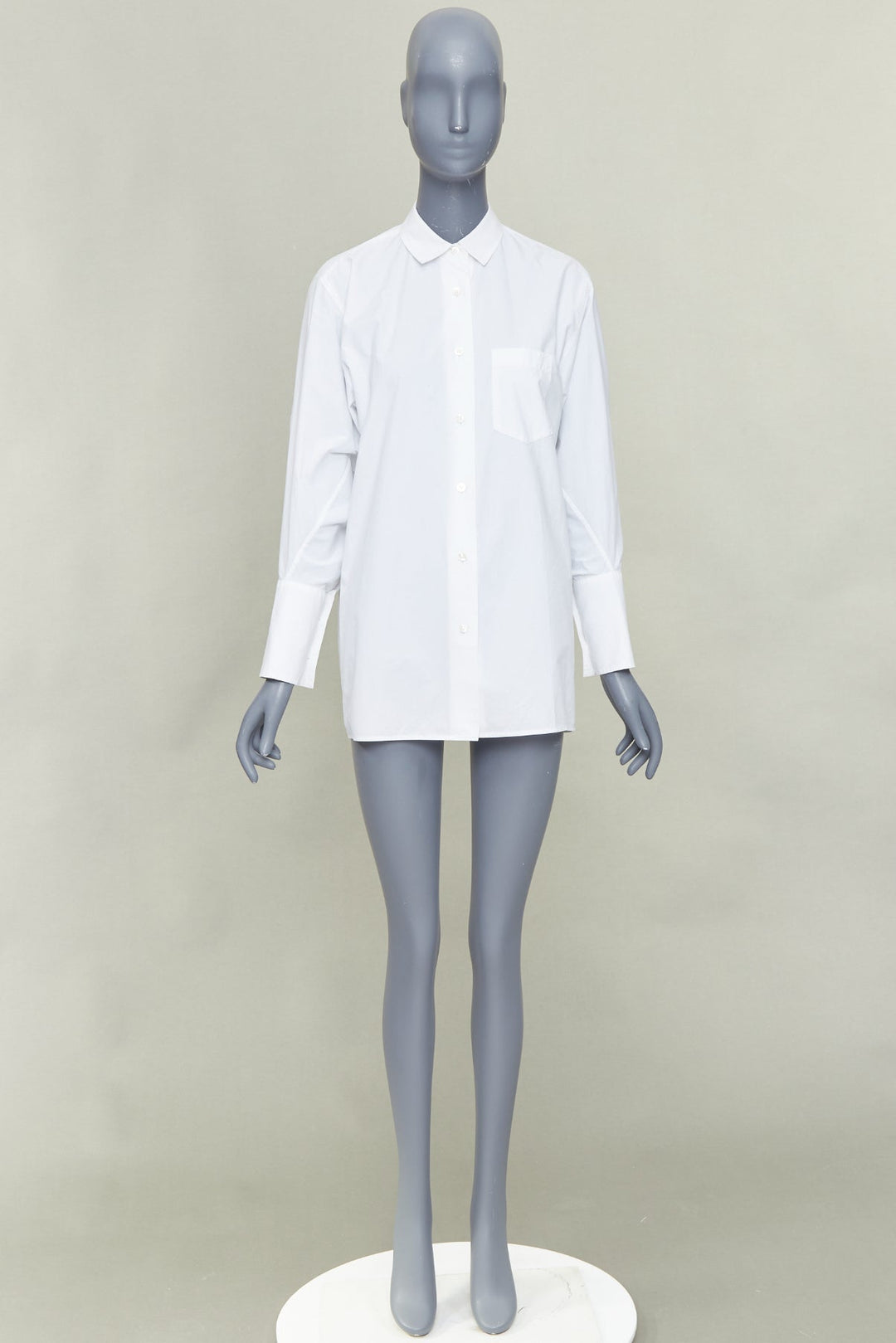 ACNE STUDIOS 2017 Bai Soft Pop white cotton 3D exaggerated sleeves shirt FR34 XS
