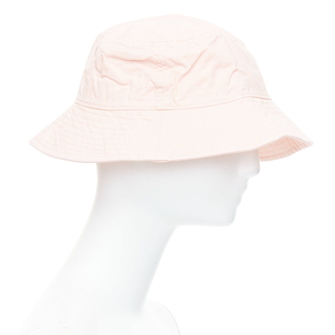 ACNE STUDIOS Pansy Face pink cotton orange smiley bucket hat 59cm