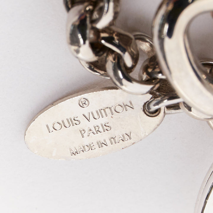 LOUIS VUITTON Vivienne Escale Giant Monogram blue pink LV floral bag charm