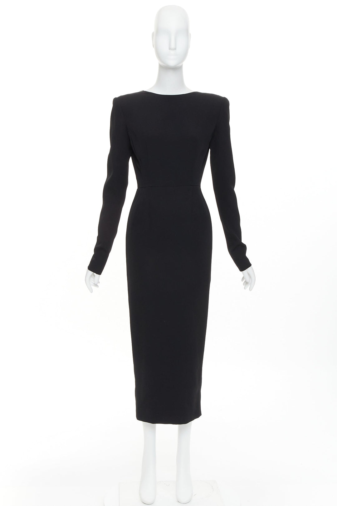 ALEXANDRE VAUTHIER COUTURE 2023 Runway black crystal embellished open back dress