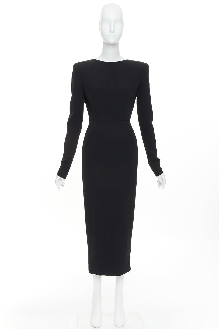 ALEXANDRE VAUTHIER COUTURE 2023 Runway black crystal embellished open back dress