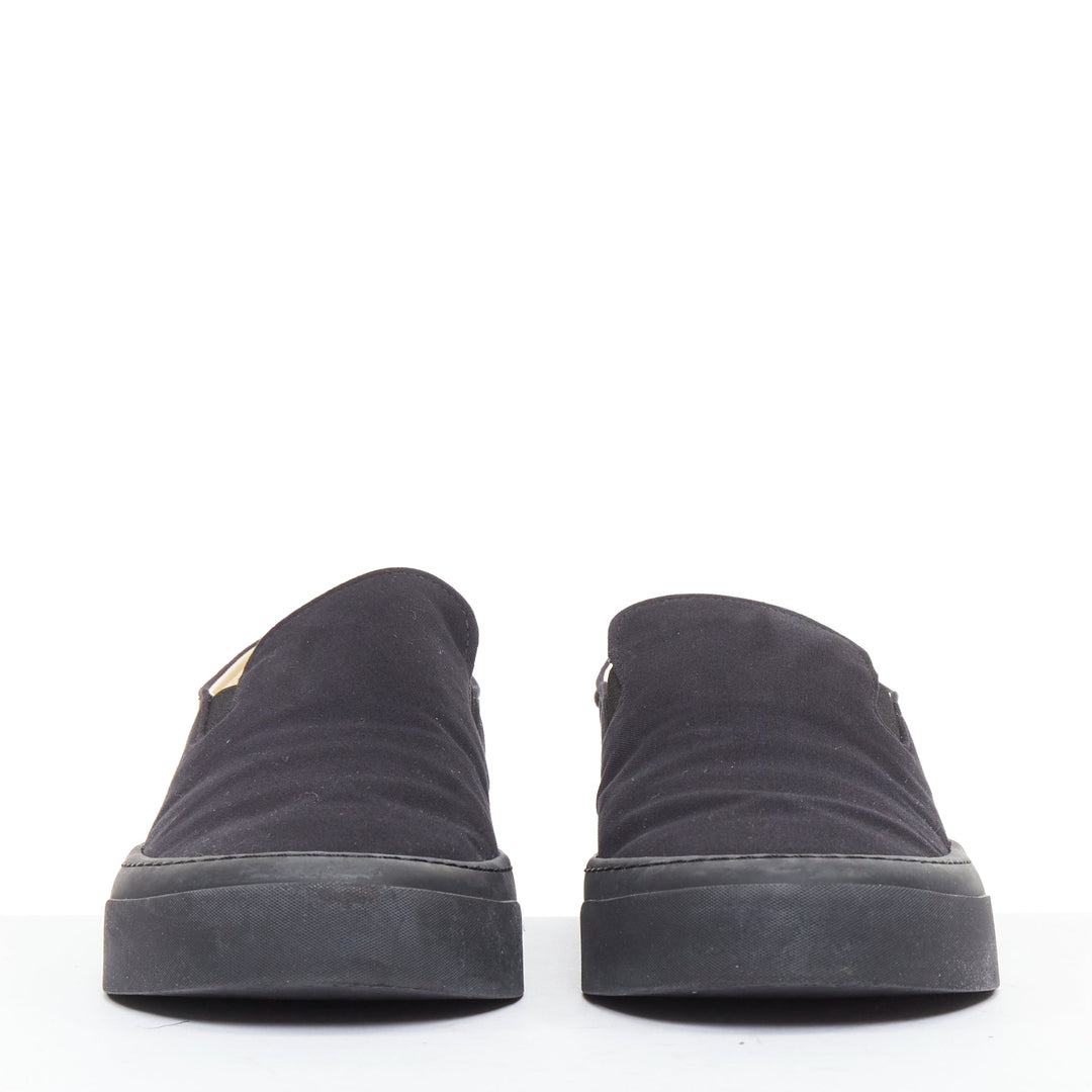 THE ROW Marie H black cotton twill rubber midsole elastic skate sneakers EU37.5