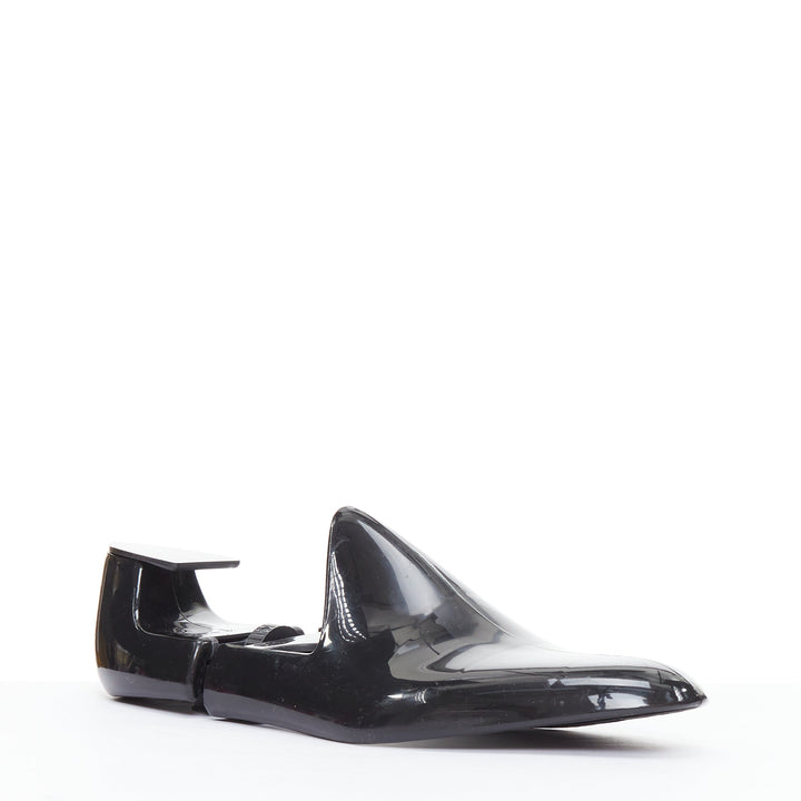 BERLUTI black plastic white logo shoe tree pair EU42