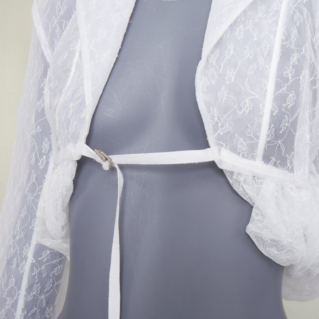 JACQUEMUS Bridal Le Chouchou 2023 Runway Dentelle white tulle jacket FR34 XS