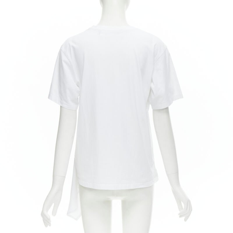 VVB VICTORIA BECKHAM 100% cotton polyester insert asymmetric t-shirt S