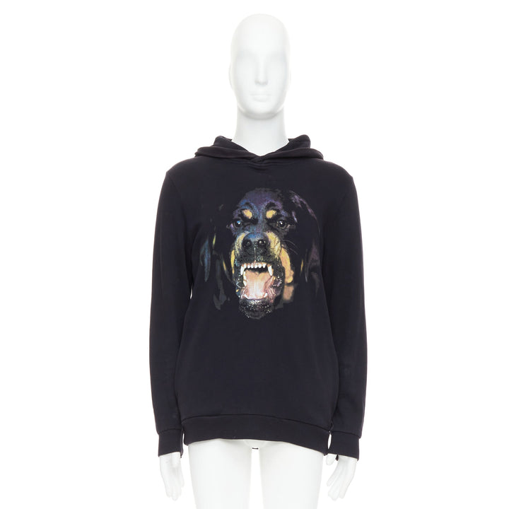 GIVENCHY Riccardo Tisci 2012 Rottweiler cotton hoodie sweatshirt XS
