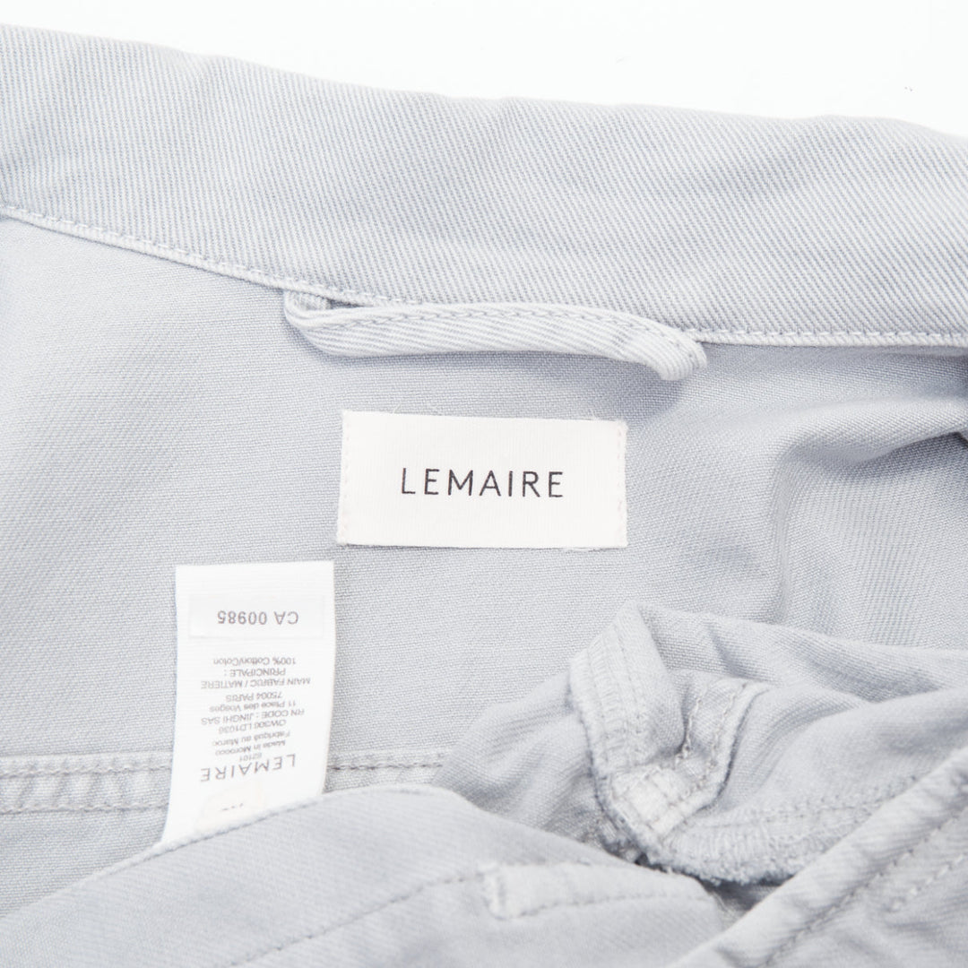 LEMAIRE 2025 snowy blue grey cotton denim boxy workwear utility pocket jacket XS