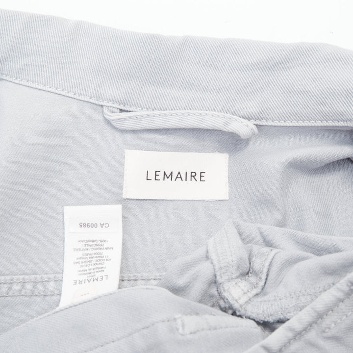 LEMAIRE 2025 snowy blue grey cotton denim boxy workwear utility pocket jacket XS