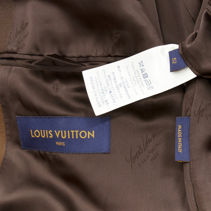 LOUIS VUITTON Nigo 2020 LV2 Runway Giant Damier wool blazer jacket FR52 XL