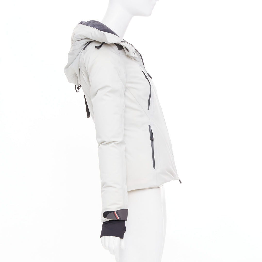 MONCLER GRENOBLE Reidberger Giubbotto grey down puffer ski jacket Sz 0 XS