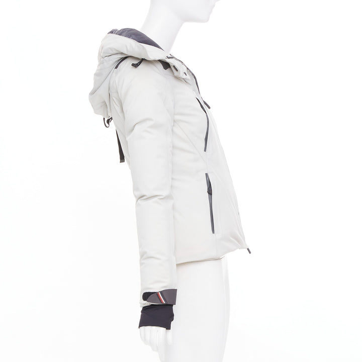 MONCLER GRENOBLE Reidberger Giubbotto grey down puffer ski jacket Sz 0 XS