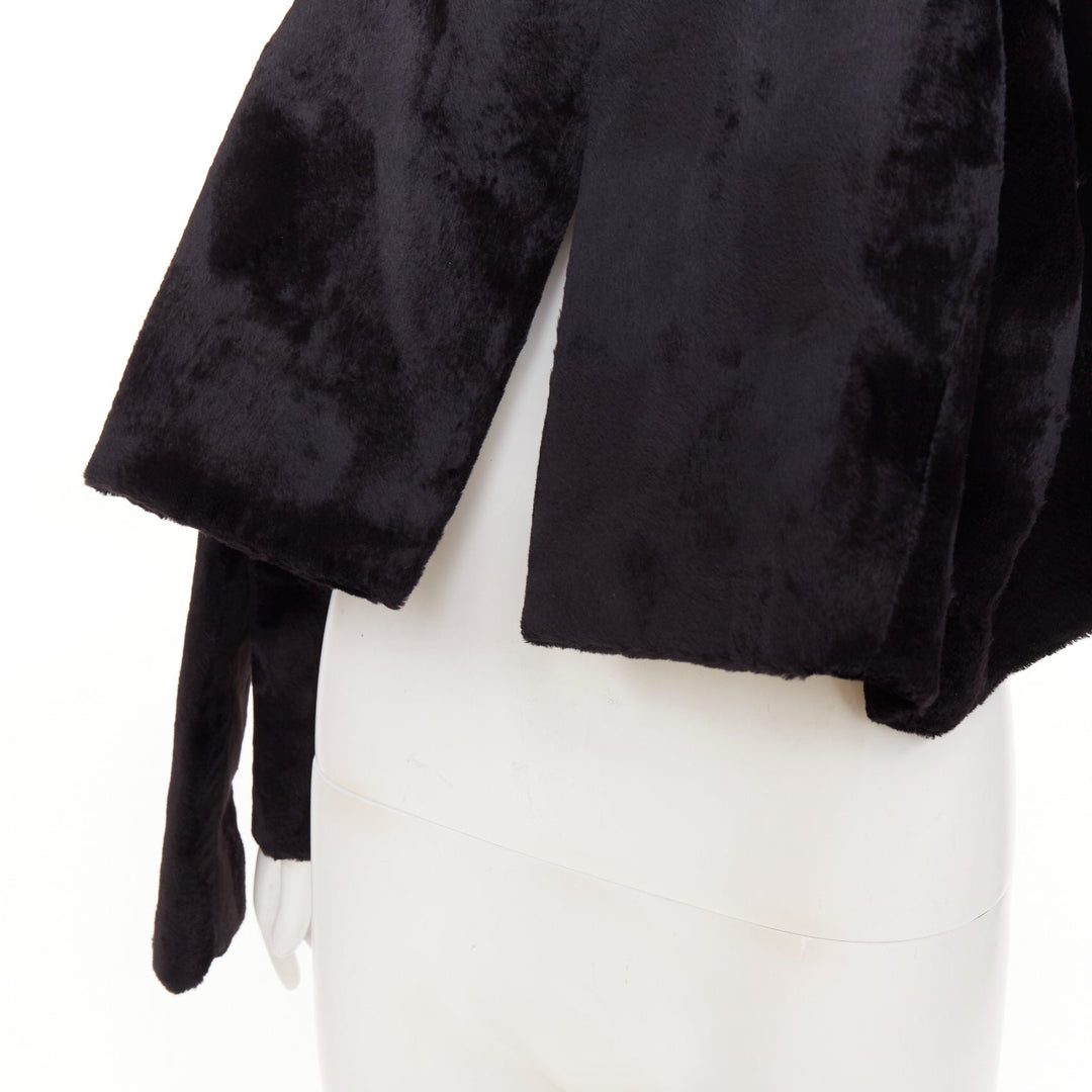 rare COMME DES GARCONS 2019 Runway velvet checkered 4 sleeves 3D cut jacket XS