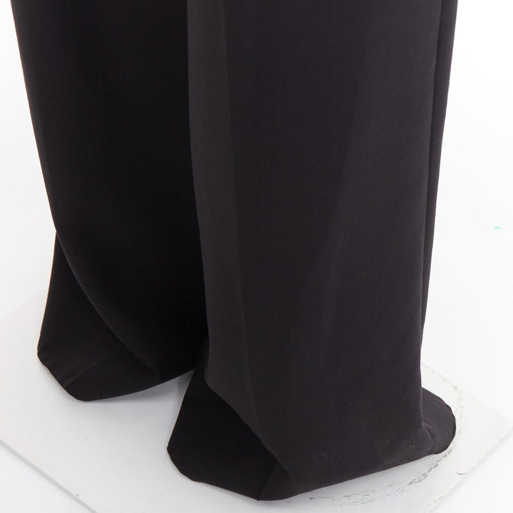 ALEXANDRE VAUTHIER AW2021 black double front dart wide leg pants