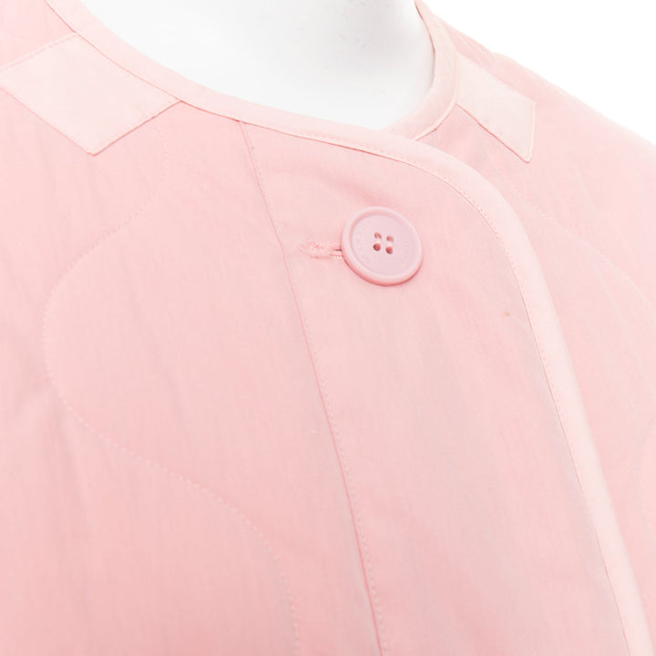 ISABEL MARANT Etoile Gretel light pink recycled cotton peplum padded coat FR36 S