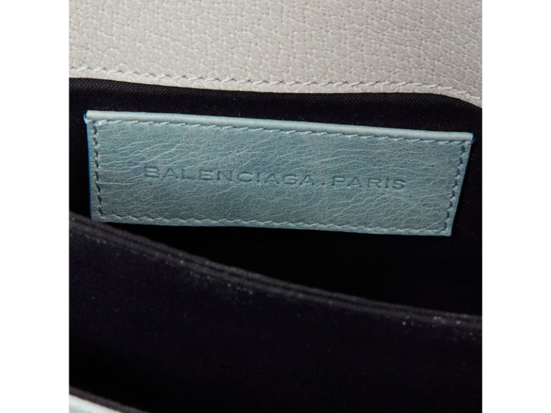 BALENCIAGA a Motocross Classic Envelope Clutch blue burgundy foldover bag