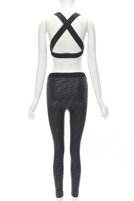 Female mannequin wearing Fendi Black Feels like polyester Women Jumpsuit in Size  XS | Available at JHROP