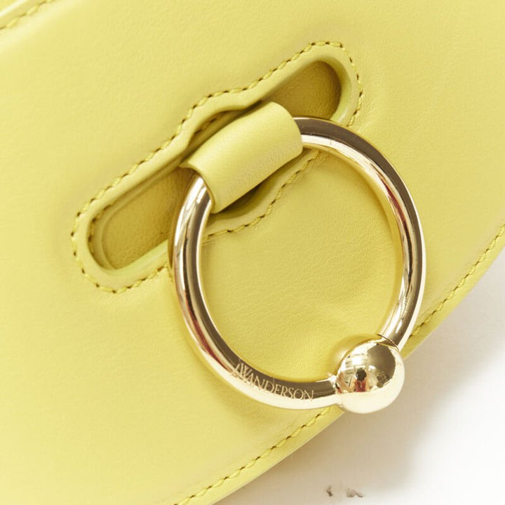 JW ANDERSON Latch yellow gold Pierce ring crossbody saddle bag