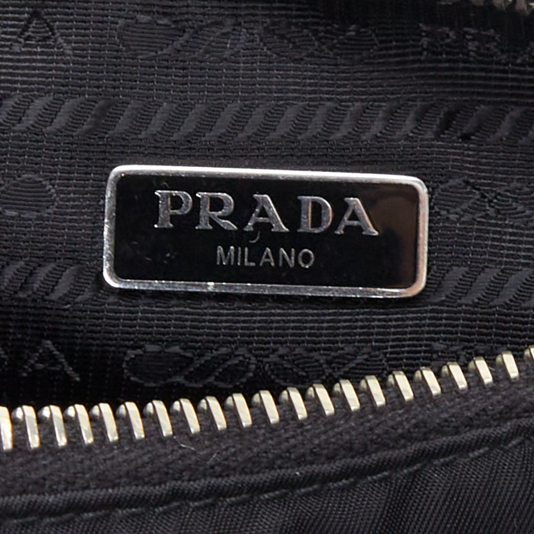 PRADA Re-Edition 30 Re-Nylon 3 in 1 black nylon logo crossbody hobo bag