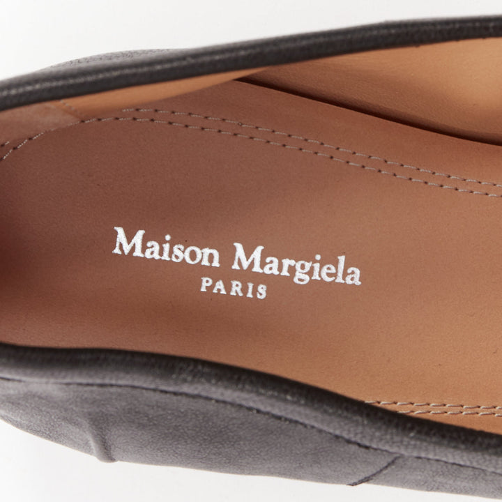 MAISON MARGIELA 2024 Tabi Ballerina 30mm black split toe cylinder heel pump EU39